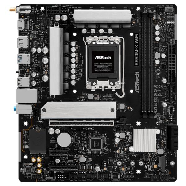TARJETA MADRE ASROCK B860M-X WIFI LGA1851 MICRO ATX DDR5 NEGRO