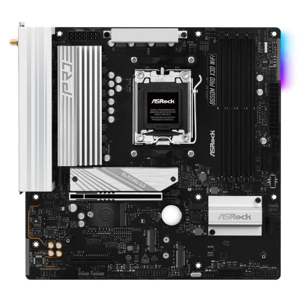 TARJETA MADRE ASROCK B650M PRO X3D WIFI AM5 MICRO ATX DDR5 MB-B650MPX3DW NEGRO / BLANCO