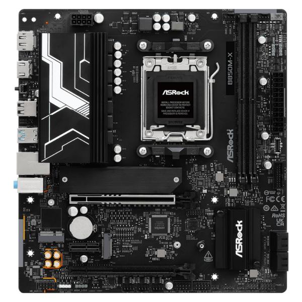 TARJETA MADRE ASROCK B850M-X R2.0 AM5 MICRO ATX DDR5 NEGRO/BLANCO
