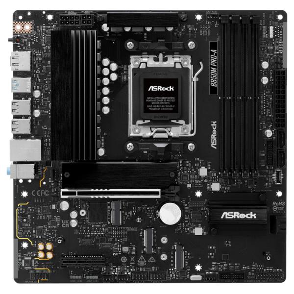 TARJETA MADRE ASROCK B850M PRO-A AM5 MICRO ATX DDR5 MB-850MPROA NEGRO