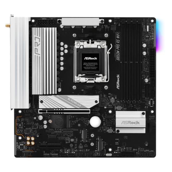 TARJETA MADRE ASROCK B850M PRO RS WIFI AM5 MICRO ATX DDR5 MB-850MPRORSW NEGRO