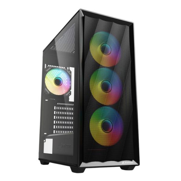CASE RGB SHARKOON VK4 MID TOWER VENTILADORES 4 DE 120MM CON VIDRIO LATERAL 4044951044115 NEGRO