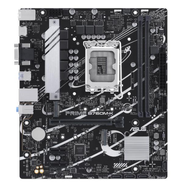 TARJETA MADRE ASUS PRIME B760M-K LGA1700 MICRO ATX DDR5 90MB1FI0-M1EAY NEGRO/BLANCO