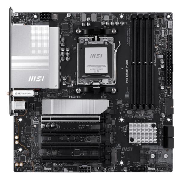 TARJETA MADRE MSI PRO B850M-P WIFI AM5 MICRO ATX DDR5 WIFI 7 / 5G LAN 911-7E71-001 NEGRO / BLANCO