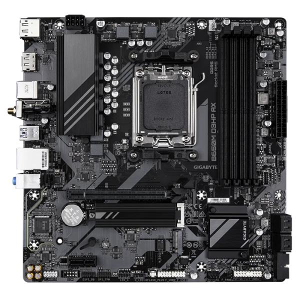 TARJETA MADRE GIGABYTE B650M D3HP AX AM5 MICRO ATX DDR5 WIFI 6E BLUETOOTH 5.3 NEGRO