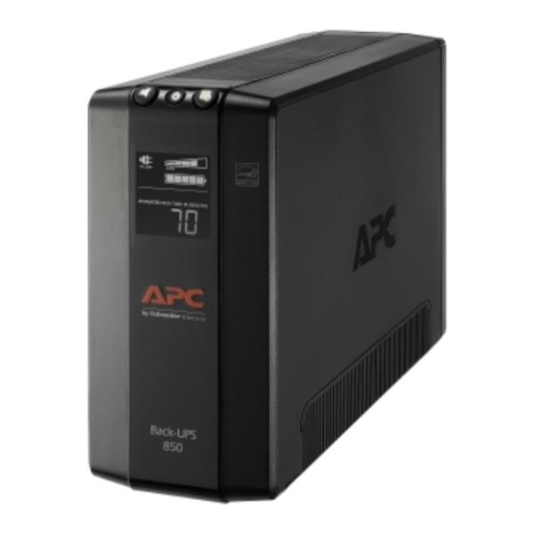 UPS APC BX850M-LM60 850VA 510W UPS LINEA INTERACTIVA 120VAC AVR 8 TOMAS LCD NEGRO