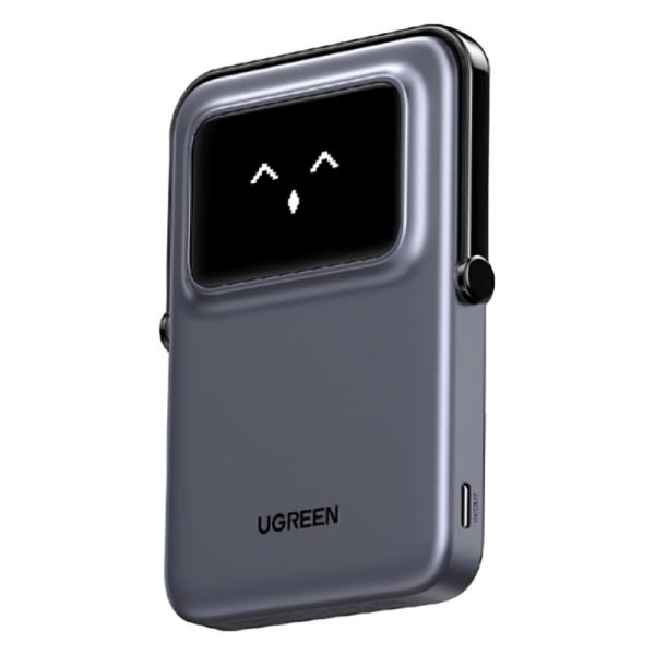 POWER BANK UGREEN PB571 5000MAH INALÁMBRICO MAGNÉTICO USB-C CON LED DISPLAY 35605B GRIS