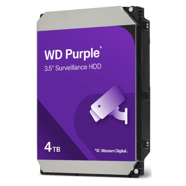HD INTERNO 4TB WESTERN DIGITAL PURPLE WD44PURZ 3.5 PULG SATA III HASTA 175 MB/S HDD MORADO