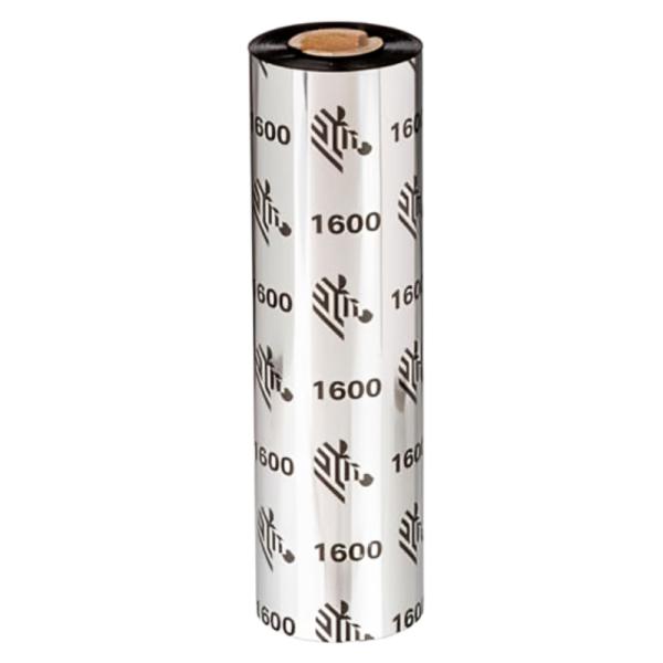 RIBBON DE CERA ZEBRA 01600BK08345 PARA IMPRESORAS INDUSTRIALES 83MMX450M 18 UNIDADES/CAJA