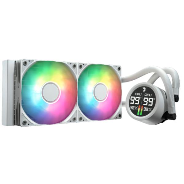 ENFRIAMIENTO LIQUIDO RGB AEROCOOL ABYSS L240R DIGI WHT AIO 240MM LGA115X-1851/ AM5/AM4 ACLA-AD24117.21 BLANCO