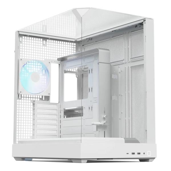 CASE APNX V2-F-WT-V1 MID TOWER 4 VENTILADORES CON PANEL FRONTAL Y LATERAL APCM-VI03143.21
