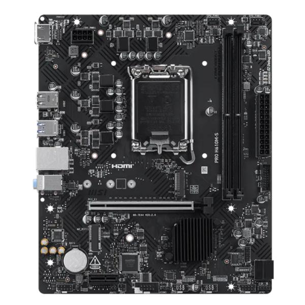 TARJETA MADRE MSI PRO H610M-S LGA1700 MICRO-ATX DDR5 911-7E44-021 NEGRO