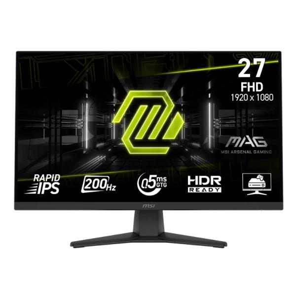 MONITOR MSI MAG 272F 27 PULG PLANA 1920 X 1080 FHD 200HZ RAPID IPS ADAPTIVE-SYNC HMDI / DISPLAYPORT 9S6-3CE51T-002