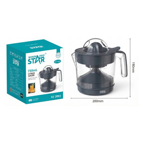 EXPRIMIDOR ELÉCTRICO WINNING STAR ST-2093 30W 0.75L ZZJ-1844-WST-110V-14105 NEGRO