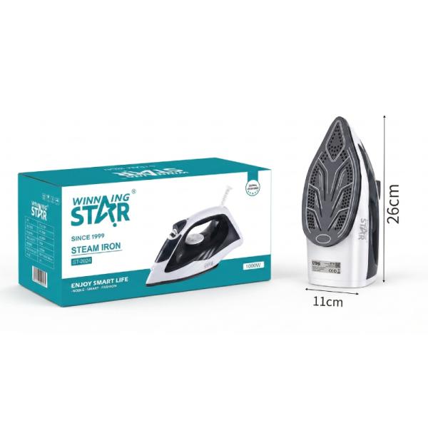 PLANCHA WINNING STAR ST-2024 1000W DYD-740-WST-110V-13912 BLANCO / NEGRO