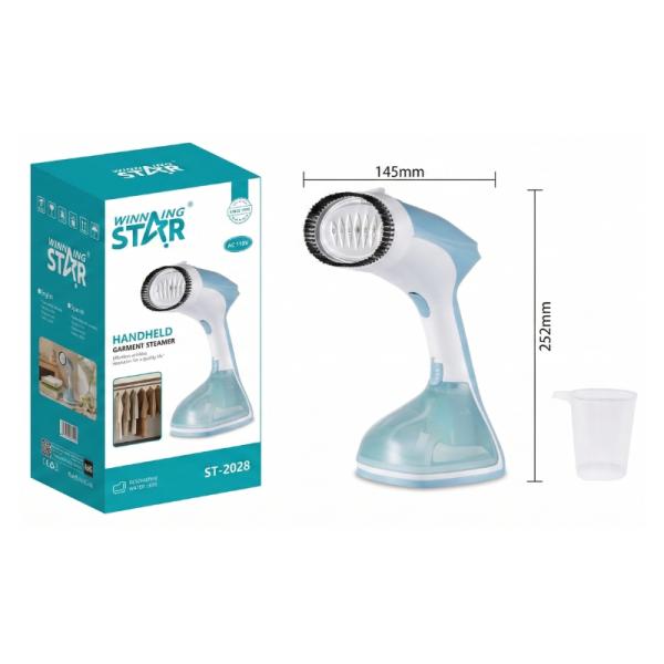 PLANCHA DE VAPOR PORTÁTIL WINNING STAR ST-2028 1000W DYD-1754-WST-110V-13912 BLANCO / AZUL