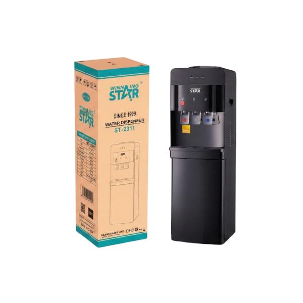 DISPENSADOR DE AGUA WINNING STAR ST-2311 550W COMPARTIMENTO DE ENFRIAMIENTO YSJ-1087-WST-110V-16981 NEGRO