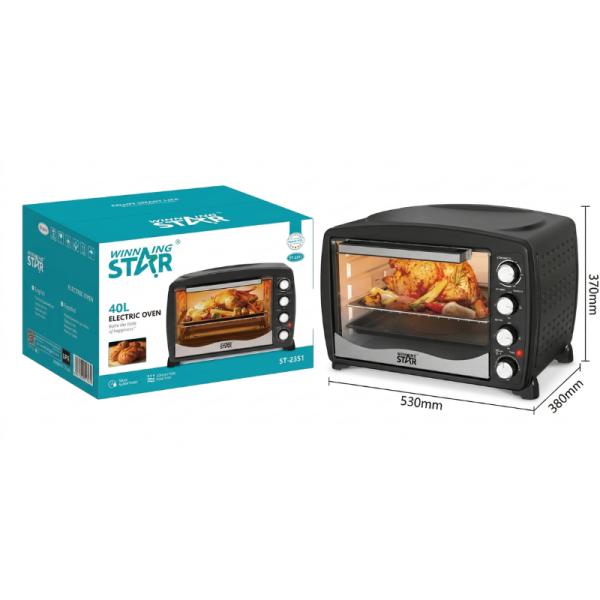 HORNO ELÉCTRICO WINNING STAR ST-2351 1500W KJ-1099-WST-110V-17292 NEGRO