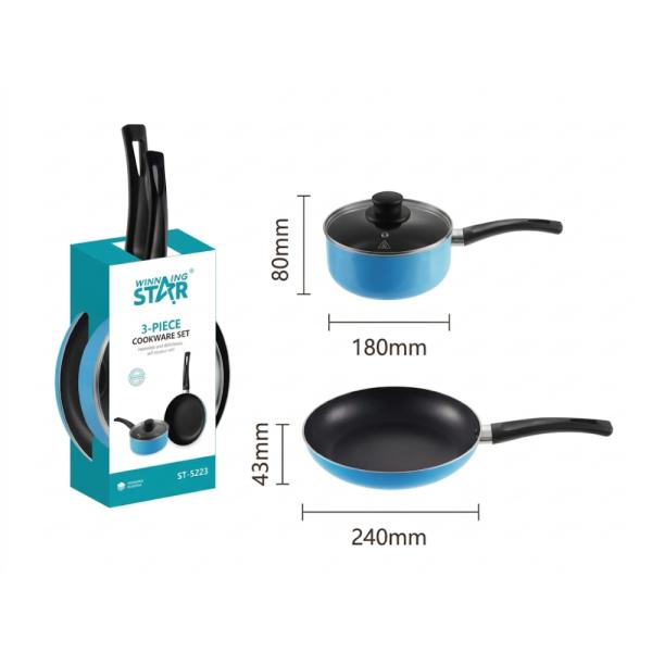 SET DE OLLAS WINNING STAR ST-5223 ALUMINIO 3 PIEZAS GUO-1768-WST-18642