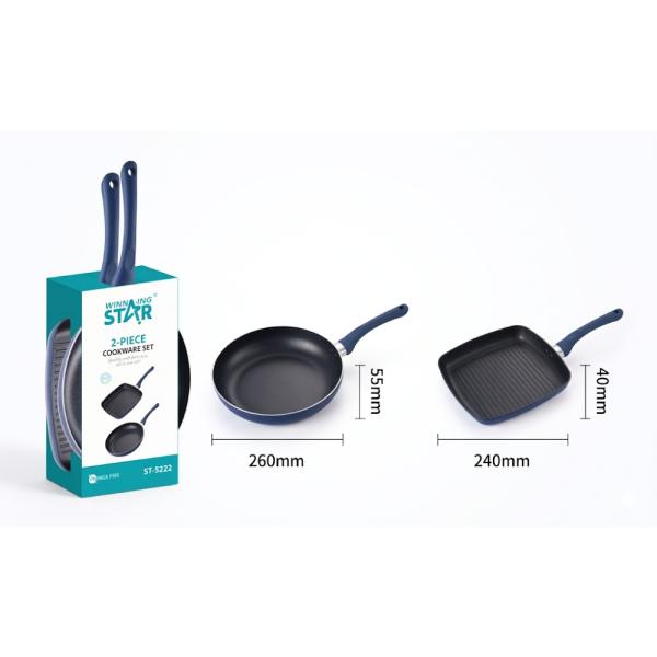 SET DE SARTENES WINNING STAR ST-5222 ALUMINIO 2 PIEZAS GUO-1767-WST-18642 AZUL