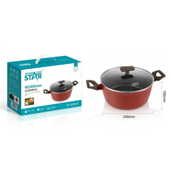 CACEROLA ANTIADHERENTE WINNING STAR ST-5229-24 ALUMINIO 24CM X 10.6CM GUO-1775-WST-18642