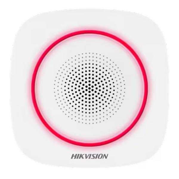 SIRENA INTERNA INALÁMBRICA HIKVISION DS-PS1-I-WB(B)/RED 433 MHZ 90-110 DB 302402667 BLANCO
