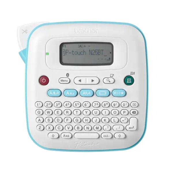 IMPRESORA DE ETIQUETA BROTHER PTN25BT PORTÁTIL COMPATIBLE CON P-TOUCH BTAG 12MM Y CON TECLADO QWERTY BLANCO