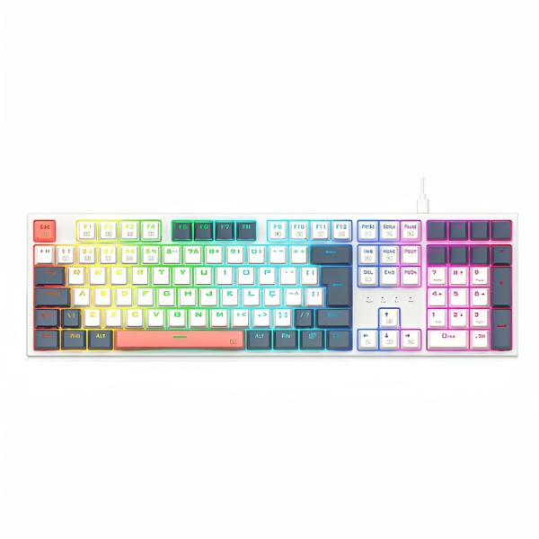 TECLADO GAMING RGB REDRAGON TRUNDLE K668WBO MEC&Aacute;NICO AL&Aacute;MBRICO USB-C ESPA&Ntilde;OL SWITCH RED