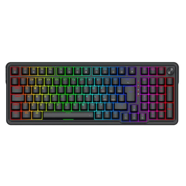 TECLADO GAMING RGB REDRAGON EISA K686RGB M MECANICO MAGNETICO 96% AL&Aacute;MBRICO USB-C ESPA&Ntilde;OL NEGRO