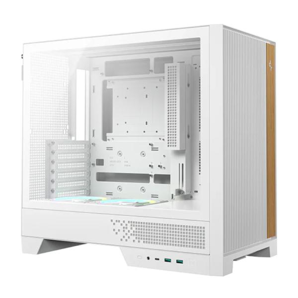 CASE DEEPCOOL CL600 WH MID TOWER VENTILADORES 2 DE 120MM CON PANEL LATERAL R-CL600-WHNNA2-G-1 BLANCO