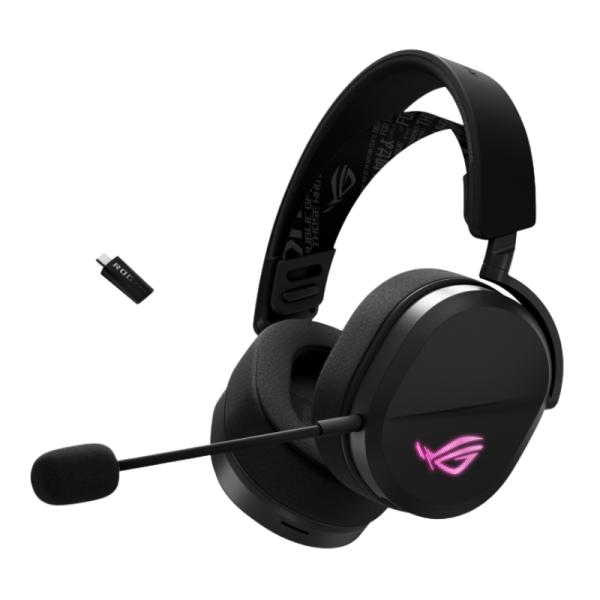 HEADSET GAMING RGB ASUS ROG PELTA ALÁMBRICO USB-C / INALÁMBRICO BLUETOOTH/ 2.4GHZ NEGRO