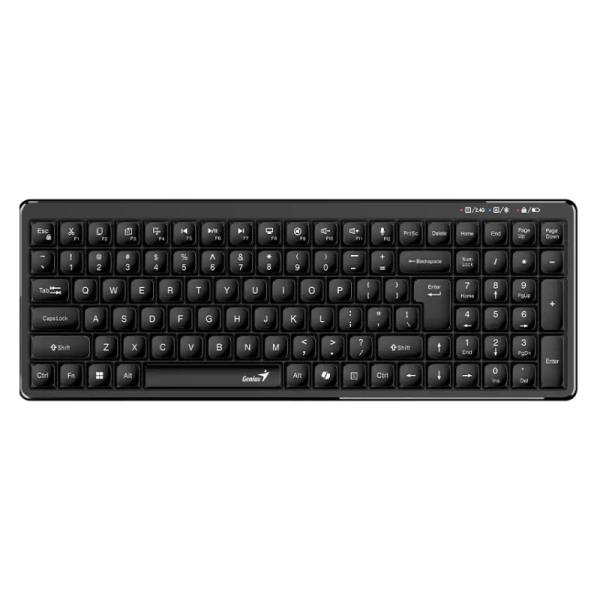TECLADO GENIUS LUXEMATE Q7100BT MEMBRANA INAL&Aacute;MBRICO BLUETOOTH / 2.4GHZ ESPA&Ntilde;OL 31320005401 NEGRO