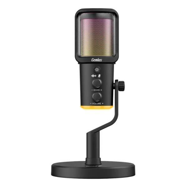 MICROFONO RGB GENIUS MIC-S400U USB-A/USB-C 31700002400 NEGRO