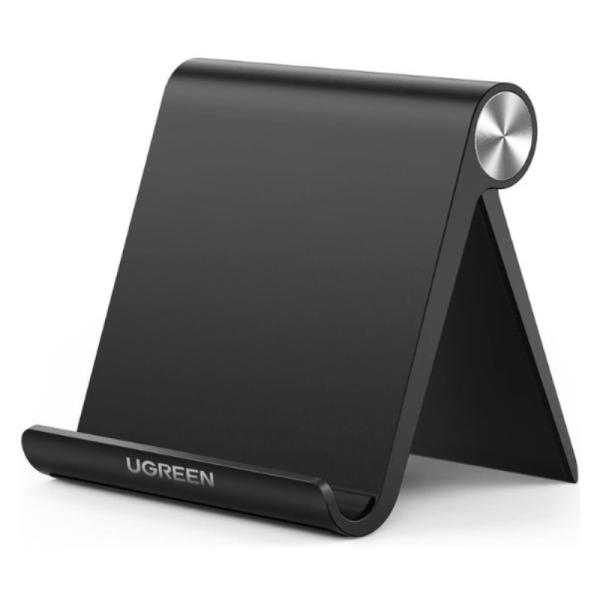 SOPORTE DE ESCRITORIO UGREEN LP115 PARA TELEFONO / TABLET PLEGABLE MULTI&Aacute;NGULO COMPATIBLE 4" A 12.9" 50748 NEGRO