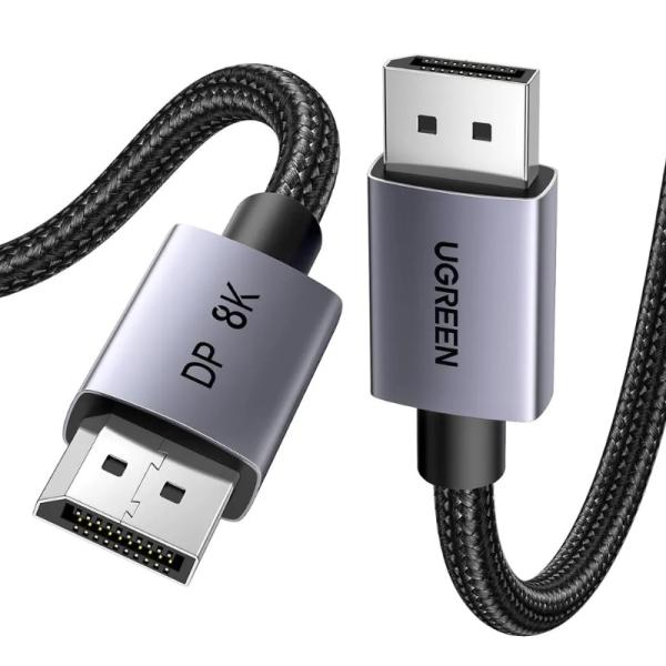 CABLE UGREEN DP120 DISPLAYPORT A DISPLAYPORT 8K 2M 25905 NEGRO/GRIS