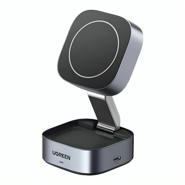 CARGADOR MAGNETICO UGREEN W526 MAGFLOW 2-IN-1 15W  INALAMBRICO QI / MAGSAFE 35278