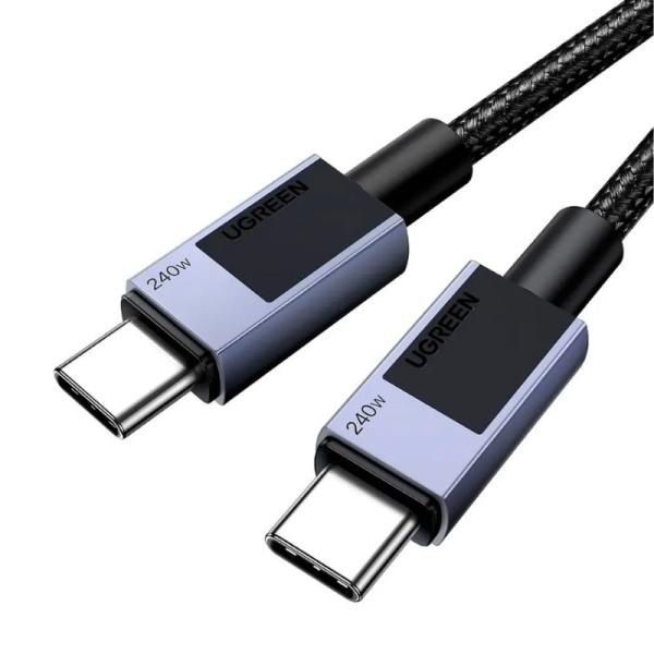 CABLE UGREEN L513 USB-C A USB-C CARGA RAPIDA 1M 45067 GRIS