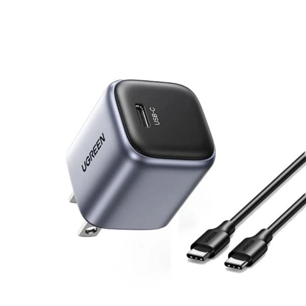 CARGADOR DE PARED UGREEN X517 25W GAN USB-C / CON CABLE USB-C INCLUIDO 75957