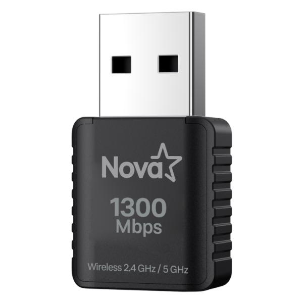 ADAPTADOR WIFI USB NOVA UWF-908 1300MBPS E010-174