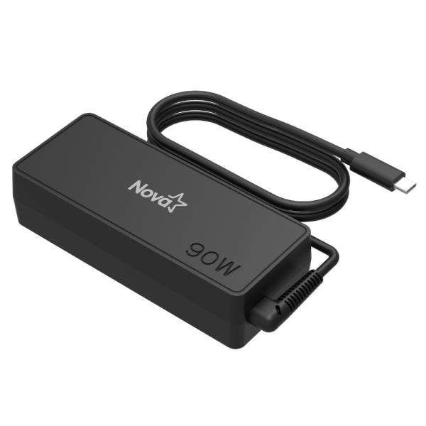 CARGADOR UNIVERSAL PARA LAPTOP NOVA AD-709 90W USB-C E010-182 NEGRO