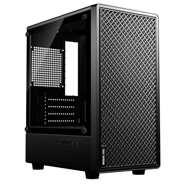 CASE EAGLE WARRIOR CG12ANRA001C MINI TOWER SIN VENTILACI&Oacute;N INCLUIDA CON PANEL LATERAL NEGRO