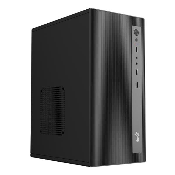 CASE NOVA CM01Z9RA001C MINI TOWER VENTILADOR 1 DE 80MM CON FUENTE DE PODER 600W PE600RNF013C NEGRO