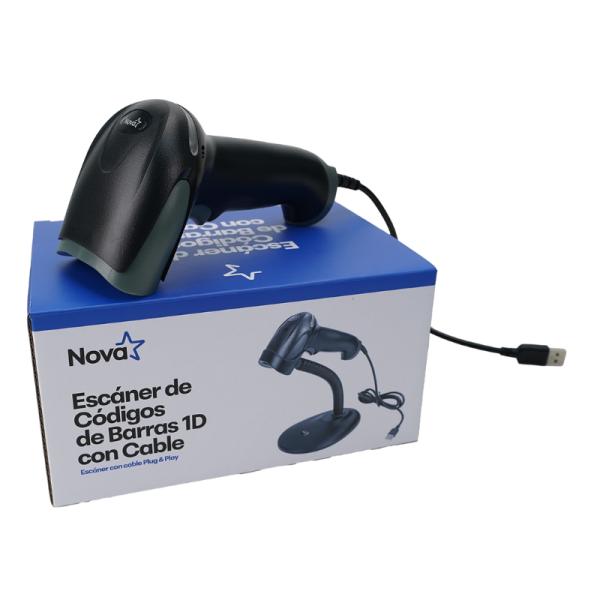 LECTOR DE CODIGO DE BARRAS CON BASE NOVA FFSF510U001C LASER CMOS USB
