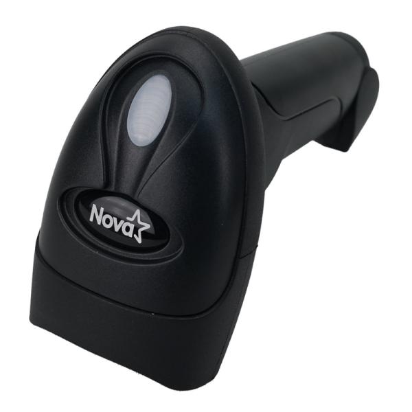 LECTOR DE CODIGO DE BARRAS NOVA FFSL6000001C 1D INALÁMBRICO CON RECEPTOR USB NEGRO
