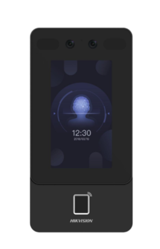 CONTROL DE ACCESO FACIAL HIKVISION DS-K1T342MFWX-E1(O-STD) (E) CON PANTALLA 4.3" HUELLA Y LECTOR DE TARJETAS CAMARA 2 MP 302920730 NEGRO