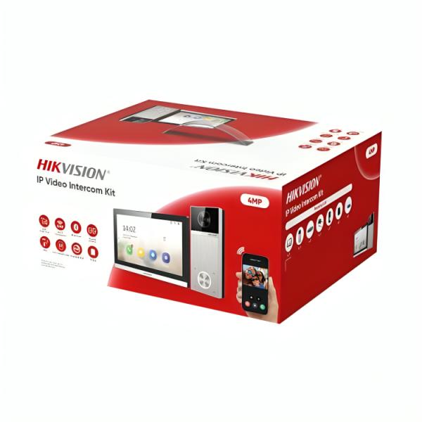 KIT VIDEOPORTERO HIKVISION DS-KIS611-S((O-STD) (E) CON SWITCH POE CONTROL ACCESO IP65 305306176 GRIS