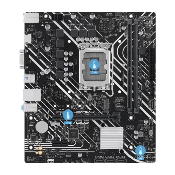 TARJETA MADRE ASUS PRIME H610M-K LGA1700 MICRO-ATX DDR5 90MB1GA0-MVAAY0 BLANCO / NEGRO