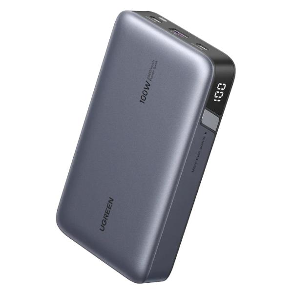 POWER BANK UGREEN PB720 NEXODE 20000MAH USB-C / USB-A PANTALLA LED CARGA R&Aacute;PIDA 100W 25188 GRIS