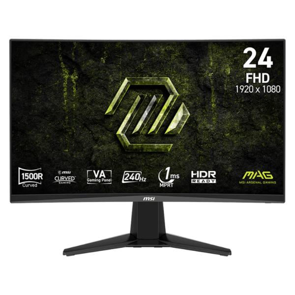 MONITOR MSI MAG 245C X24 24" CURVA 1500R 1920X1080 FHD 240HZ AMD FREESYNC PREMIUM DISPLAYPORT / HDMI 9S6-3BD01M-001