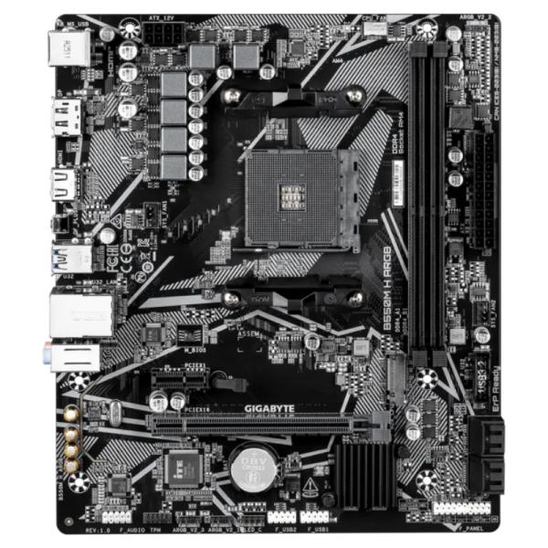 TARJETA MADRE GIGABYTE B550M H ARGB AM4 MATX DDR4 NEGRO